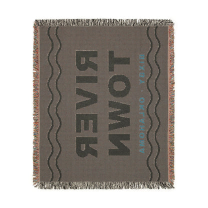 River Town Wave Woven Throw Blanket