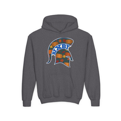 Bixby Spartans Pumpkin Patch Helmet Youth Hoodie – Kids Fall Game Day Hoodie