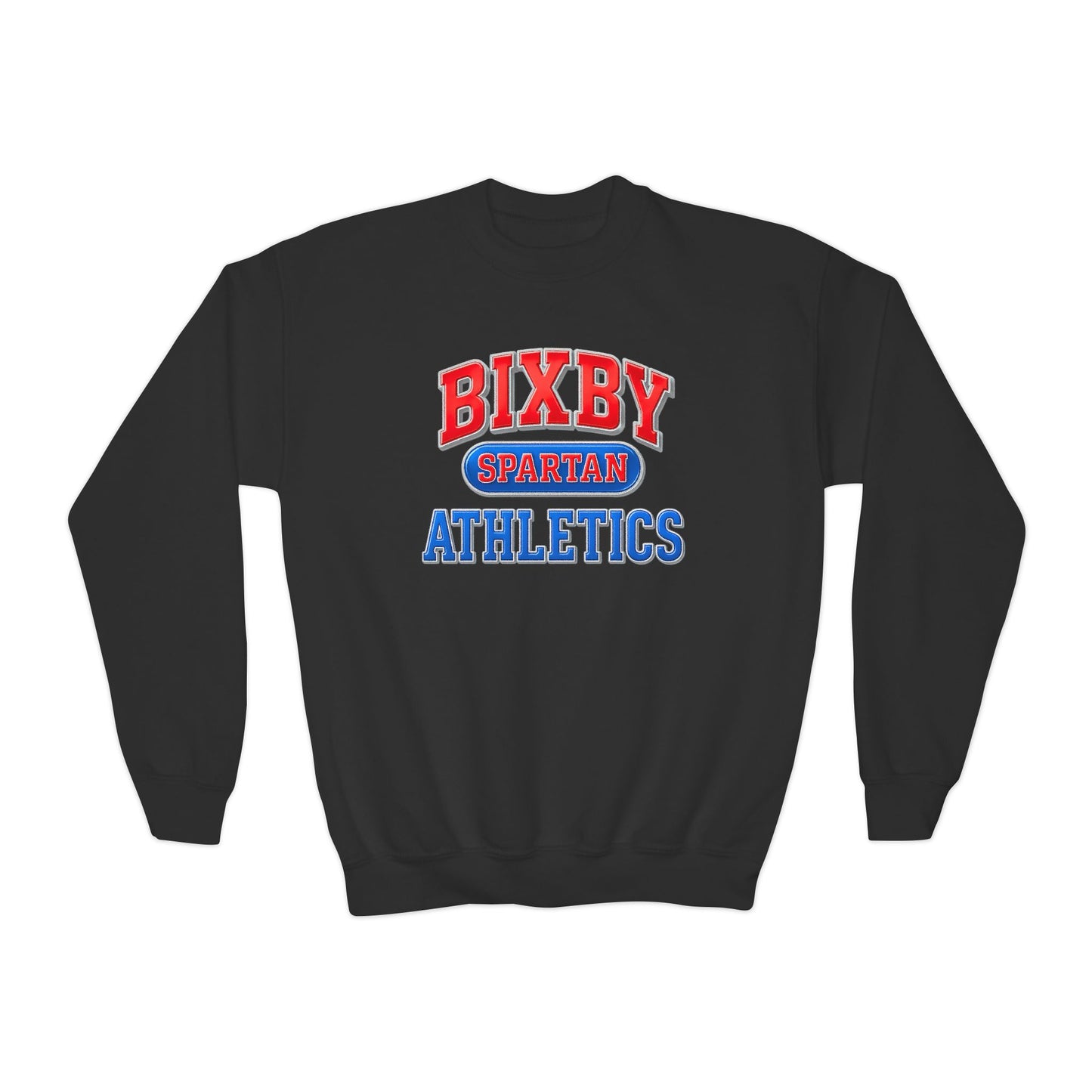 Bixby Spartan Athletics Youth Metallic Gildan Sweatshirt