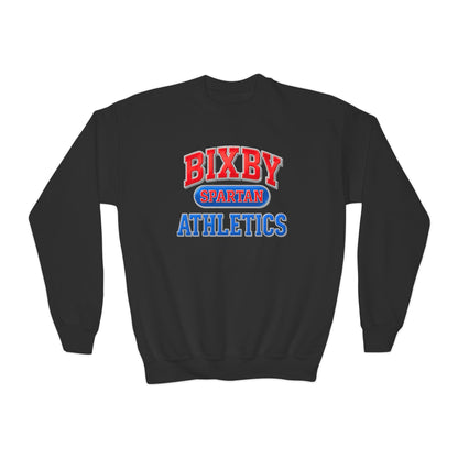 Bixby Spartan Athletics Youth Metallic Gildan Sweatshirt
