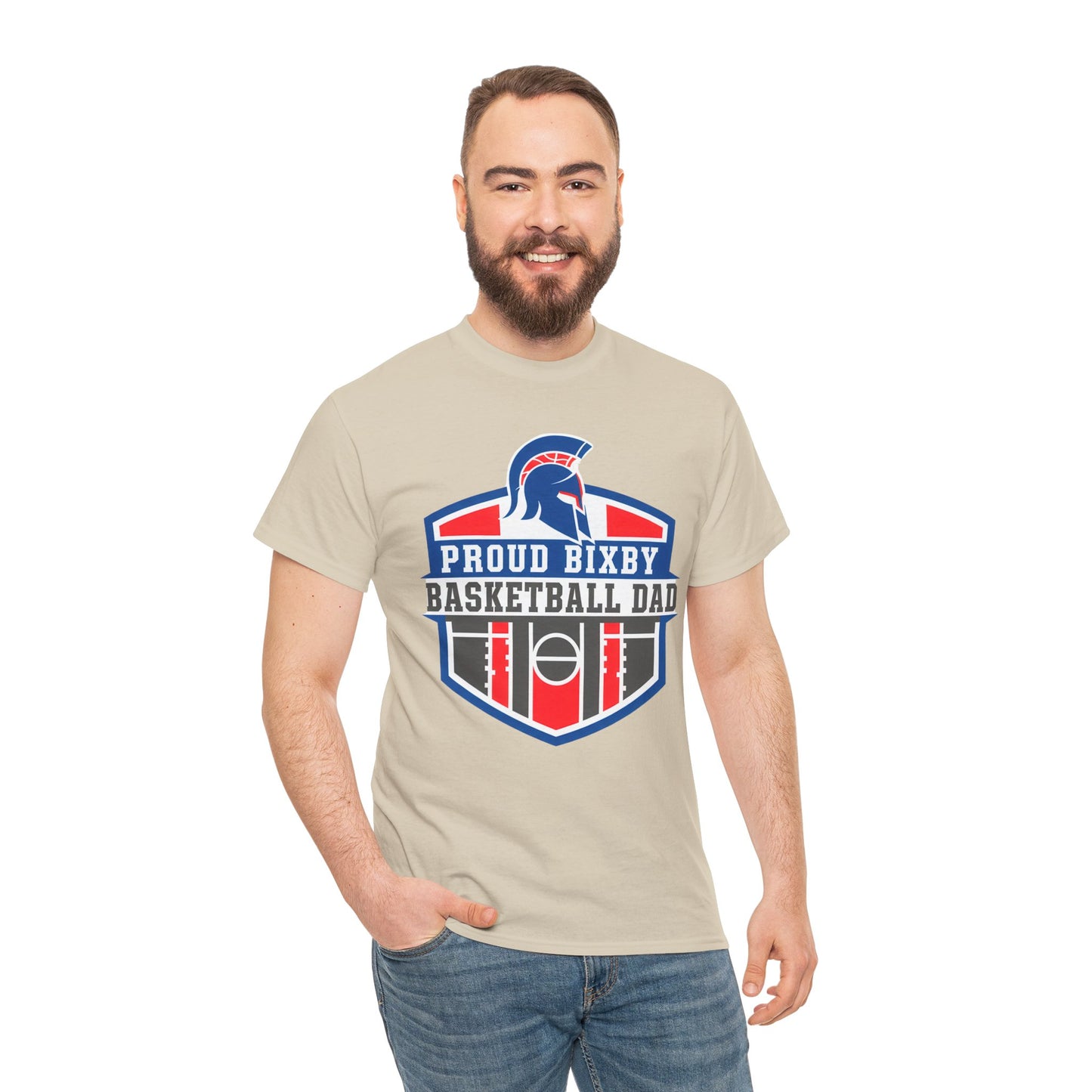 Bixby Spartans Basketball Dad Gildan Tee