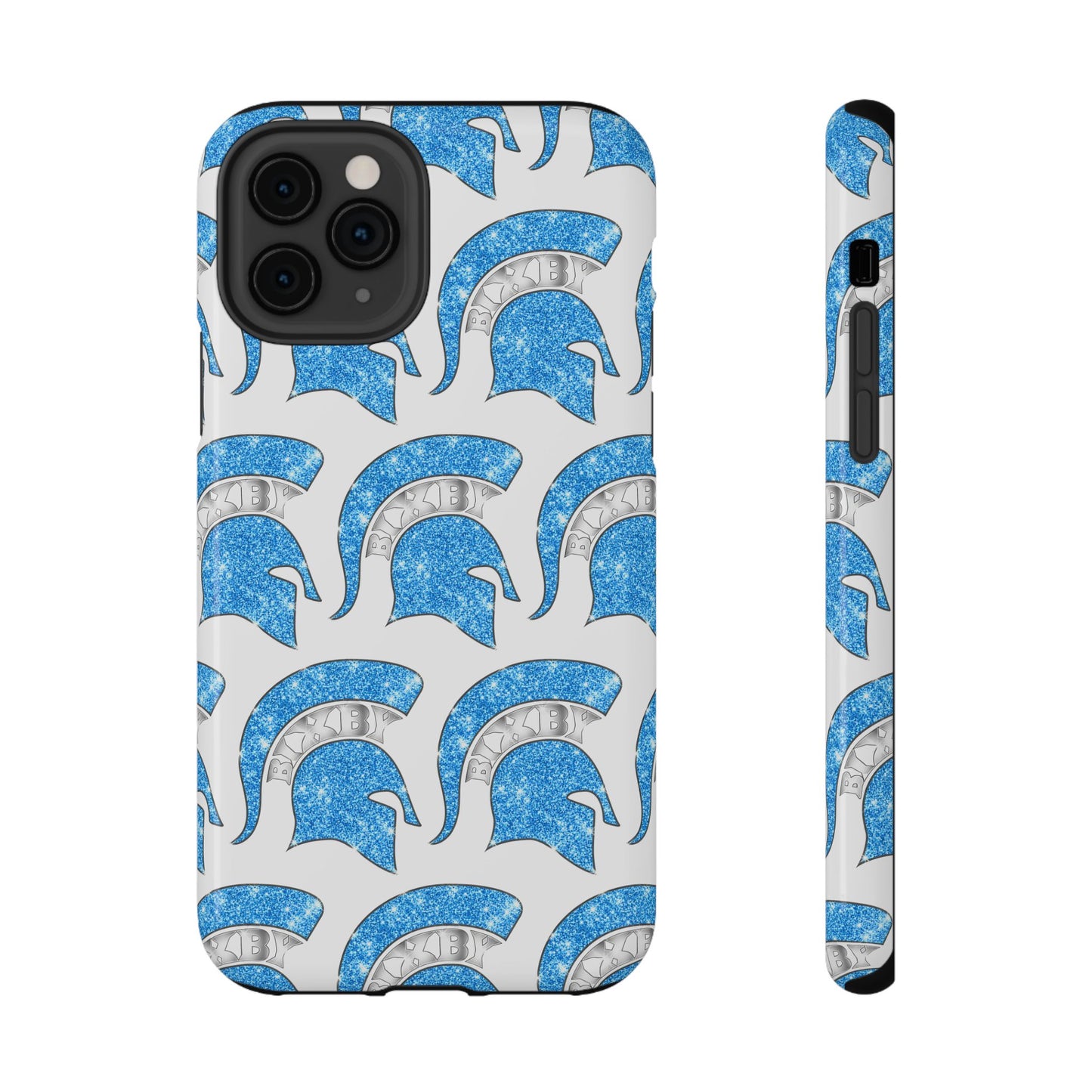 Bixby Spartan Blue Bling Logo Impact Resistant iPhone Case