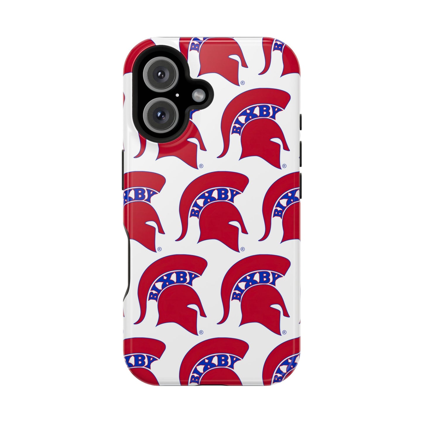 Bixby Spartan Red Logo Impact Resistant iPhone Case