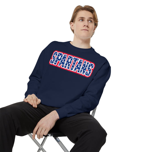 Spartans Patriotic Comfort Colors Sweatshirt