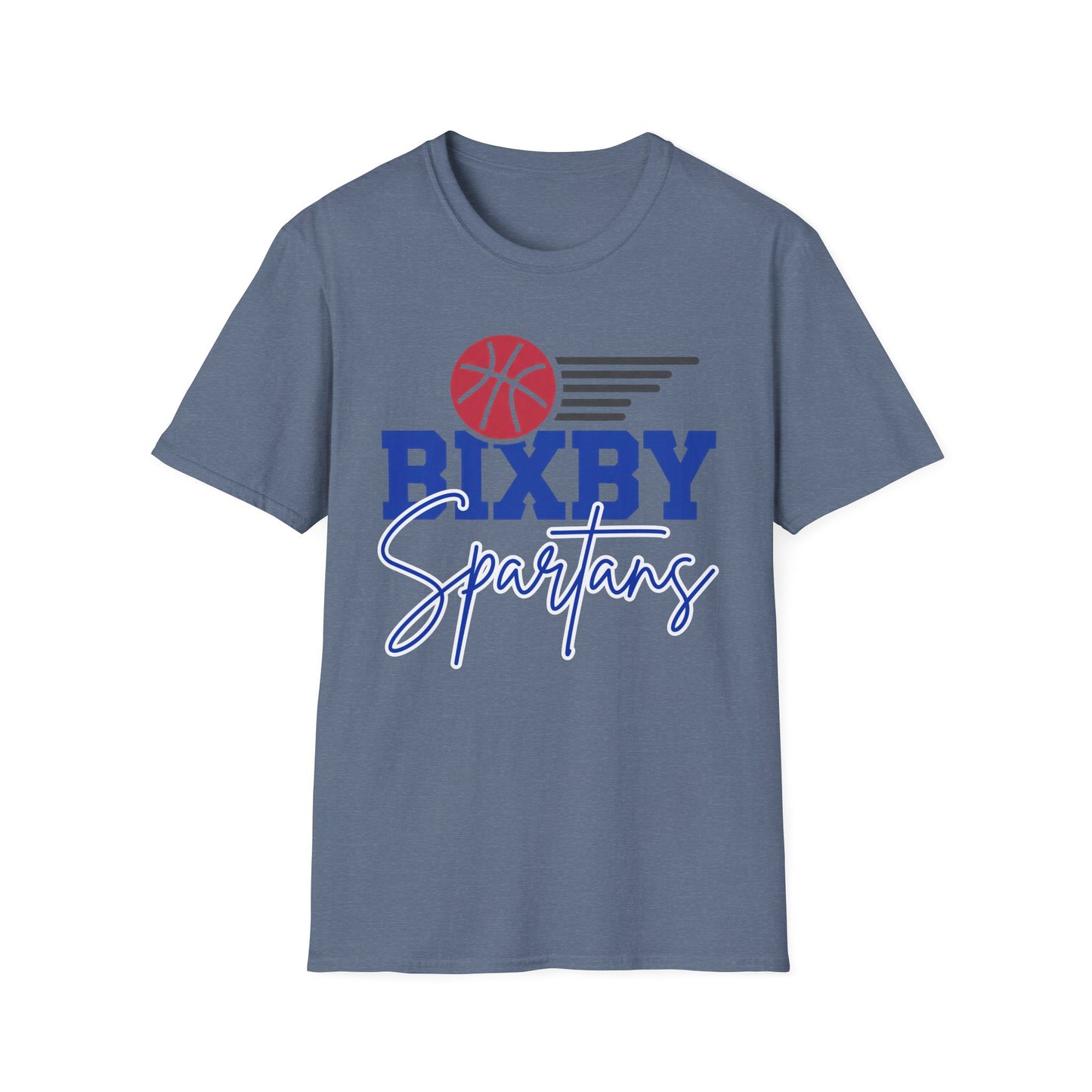Bixby Spartans Basketball Softstyle Gildan Tee