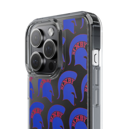 Spartan Blue Logo Clear Apple Phone Case