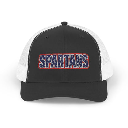 Spartans Patriotic Embroidered Trucker Hat