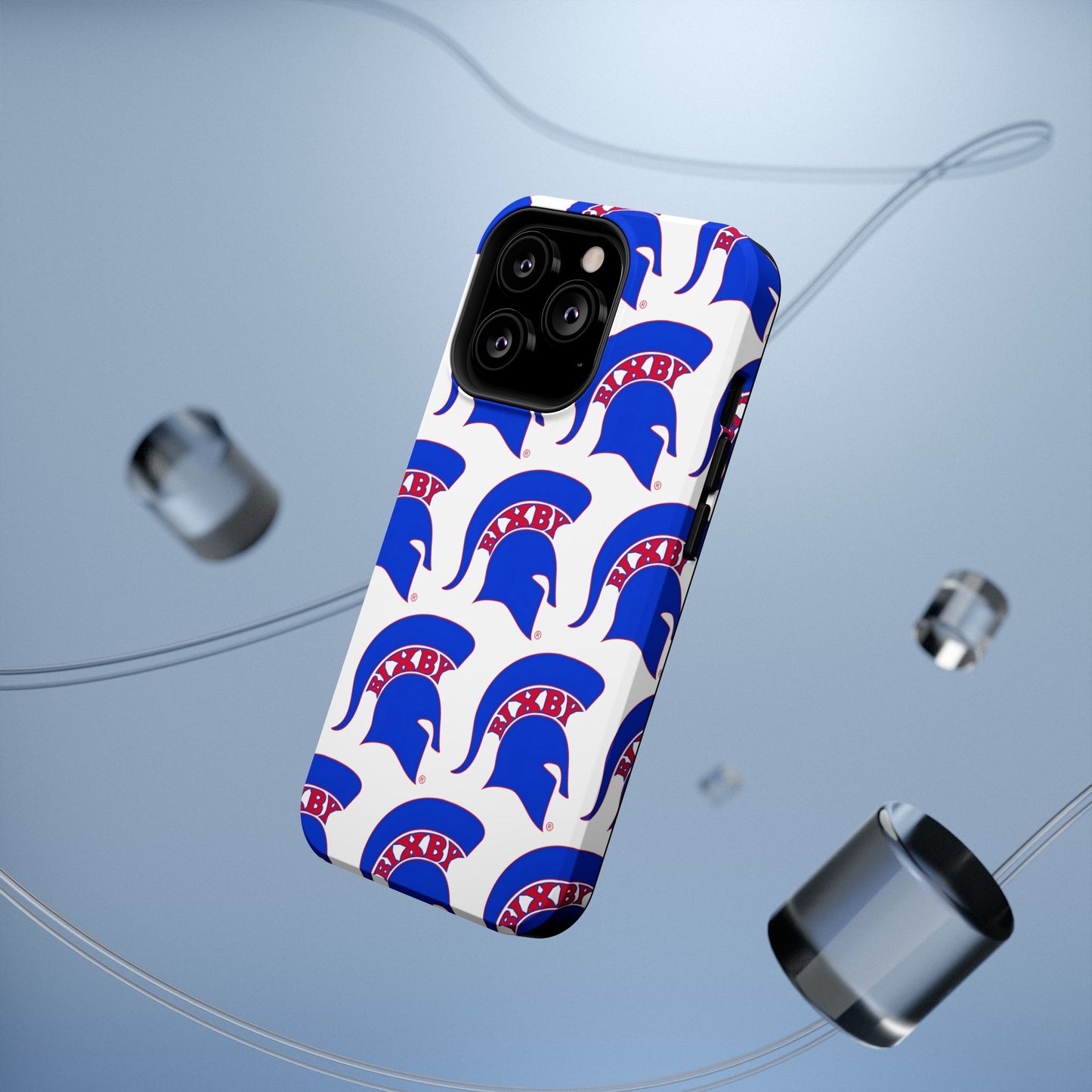 Bixby Spartan Blue Logo Impact Resistant iPhone Case