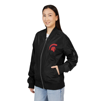 Bixby Red Logo Embroidered Premium Bomber Jacket