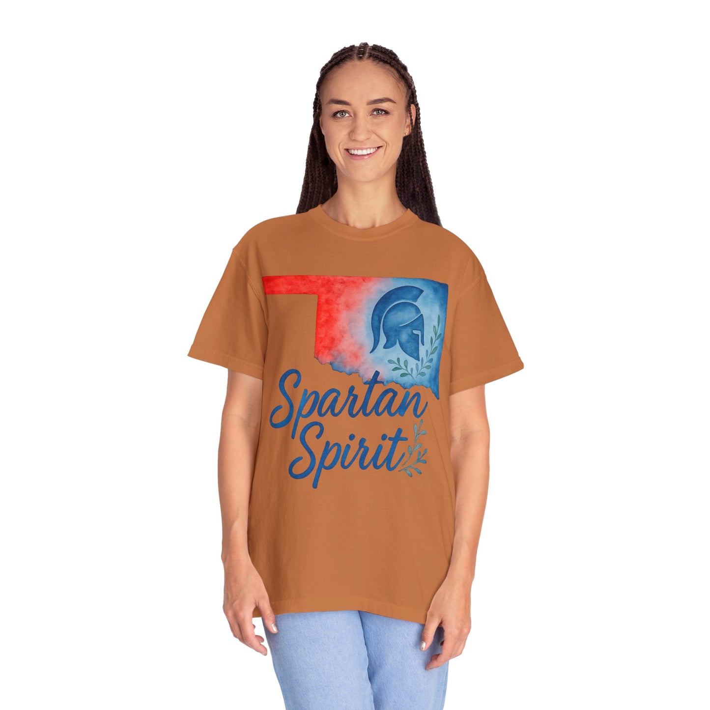 Spartan Spirit Bixby OK Watercolor Comfort Colors Tee
