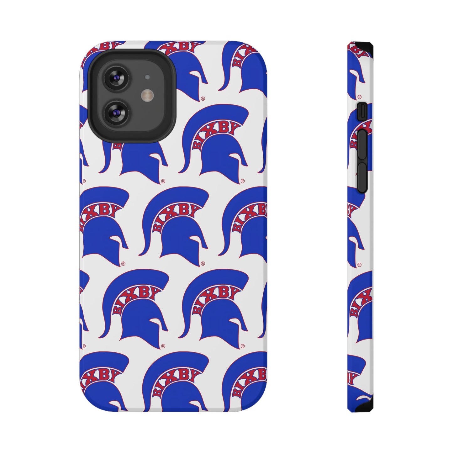 Bixby Spartan Blue Logo Impact Resistant iPhone Case