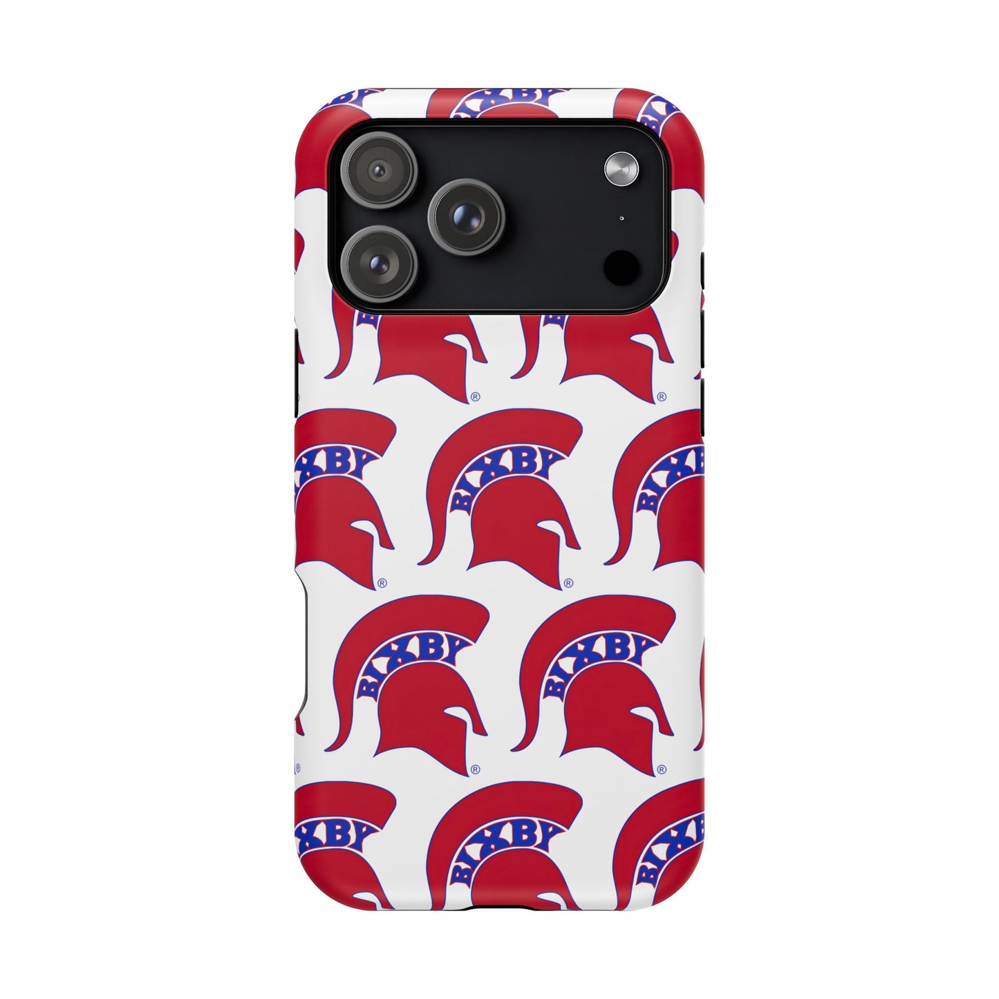 Bixby Spartan Red Logo Impact Resistant iPhone Case