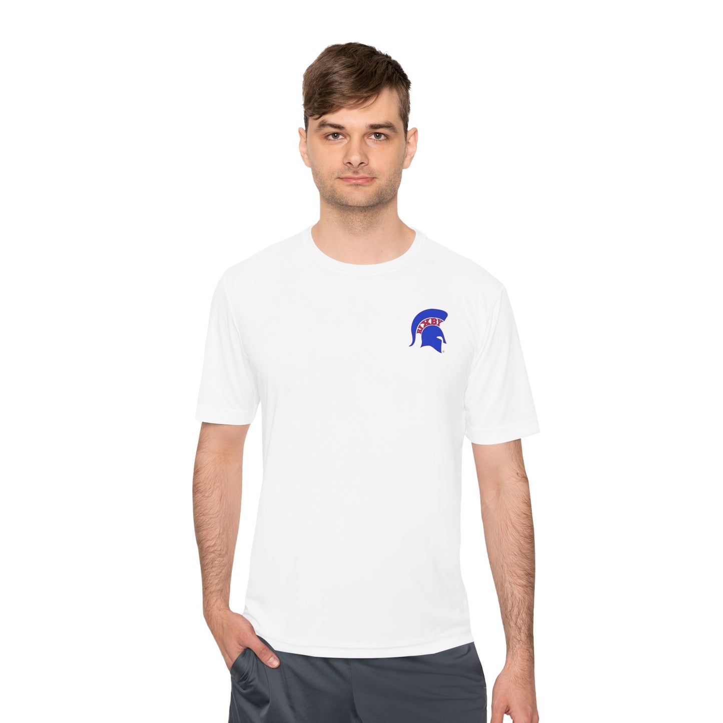 Spartan Blue Logo Adult Sport-Tek Tee