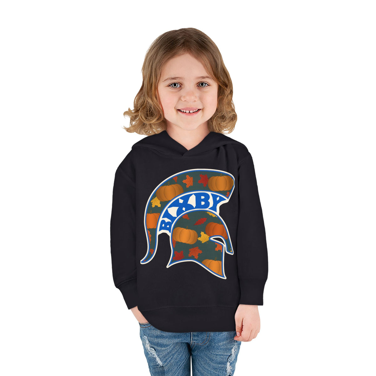 Bixby Spartans Pumpkin Patch Helmet Toddler Hoodie – Little Spartan Fall Hoodie