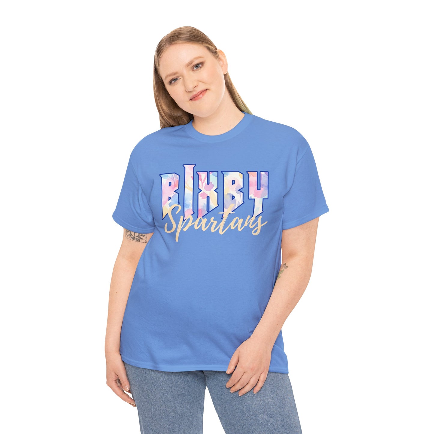 Bixby Spartans Retro Pastel Floral Print School Spirit