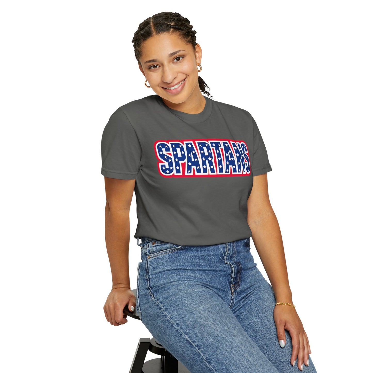 Spartans Patriotic Comfort Colors Tee