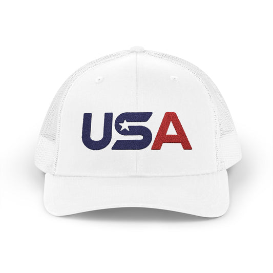 Patriotic USA Embroidered Trucker Snapback