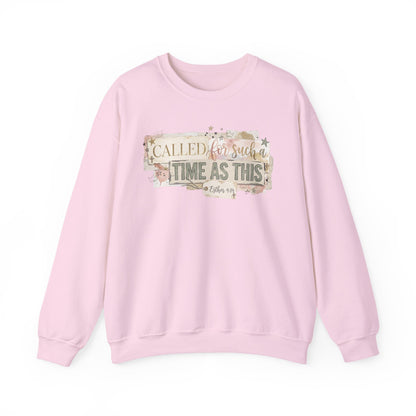 Called to Such a Time as This Crewneck Sweatshirt | Floral Scripture Design