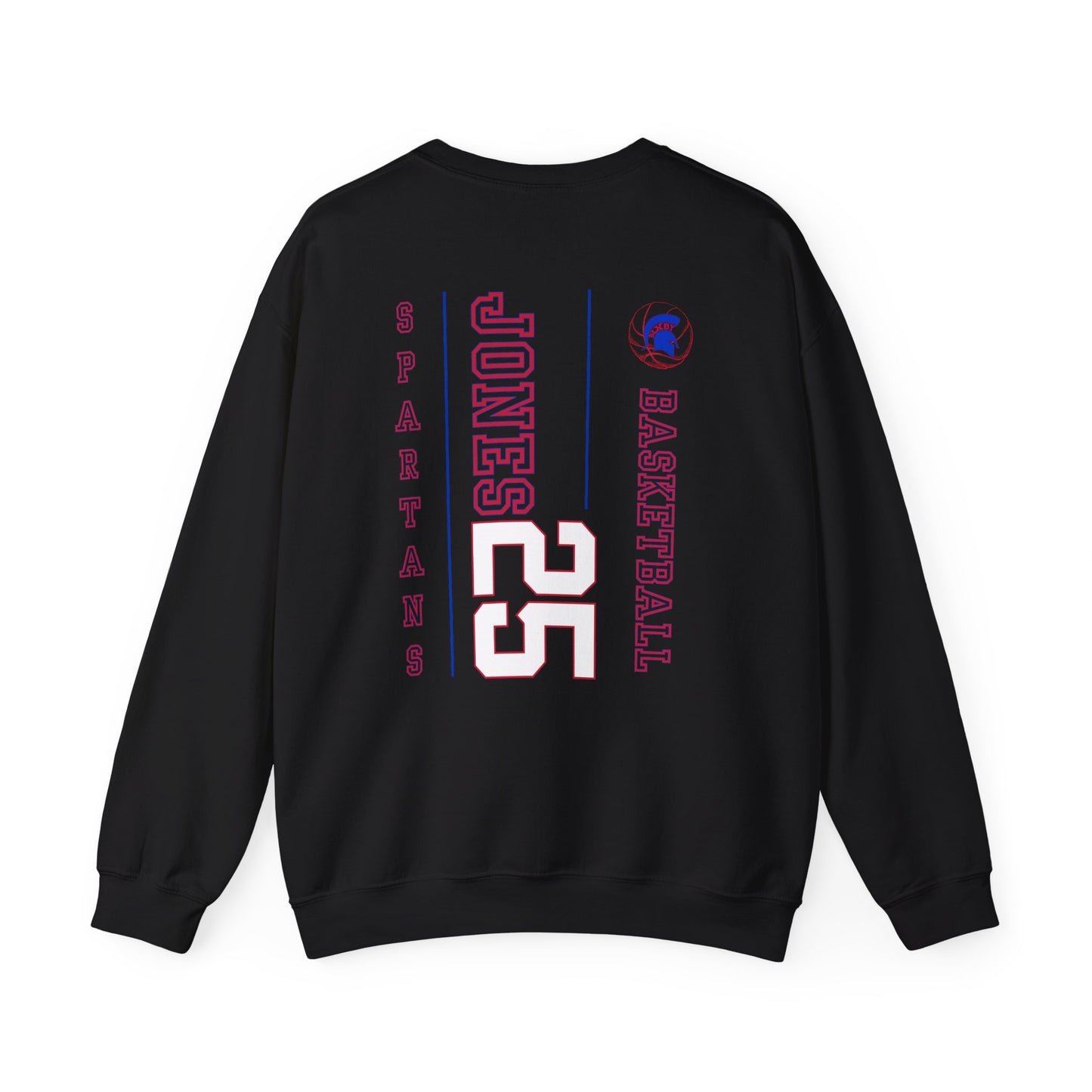 Personalized Boys Bixby Spartan Basketball Crewneck Sweatshirt