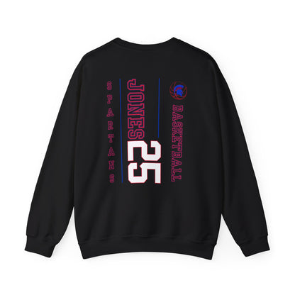 Personalized Boys Bixby Spartan Basketball Crewneck Sweatshirt