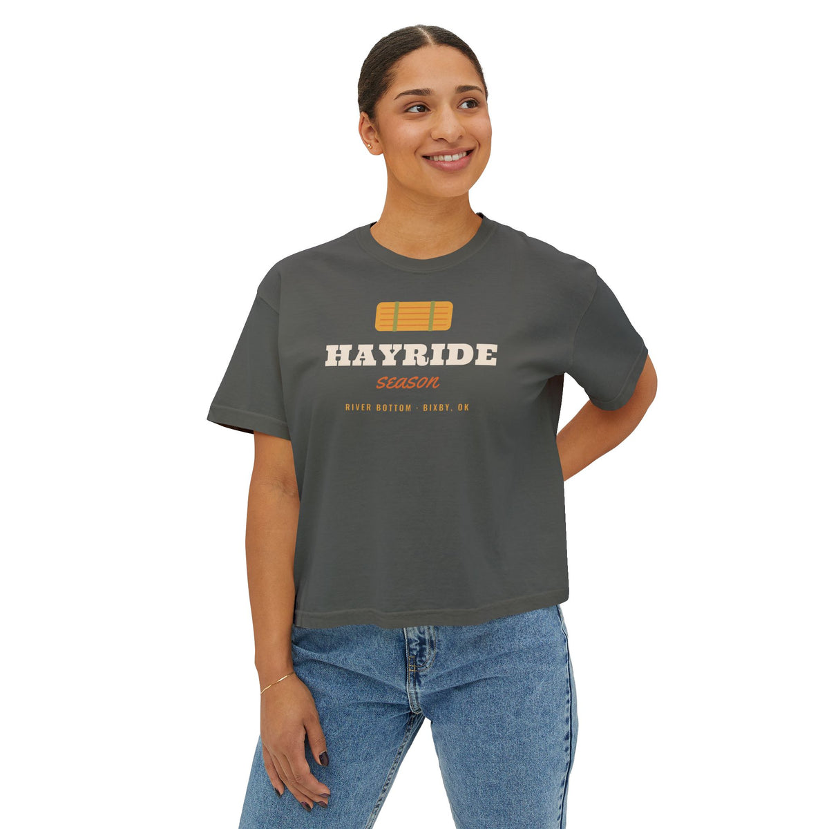 Hayride Season Boxy Comfort Colors Tee