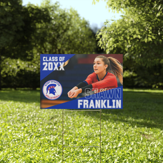 Bixby Spartan Volleyball Yard Sign