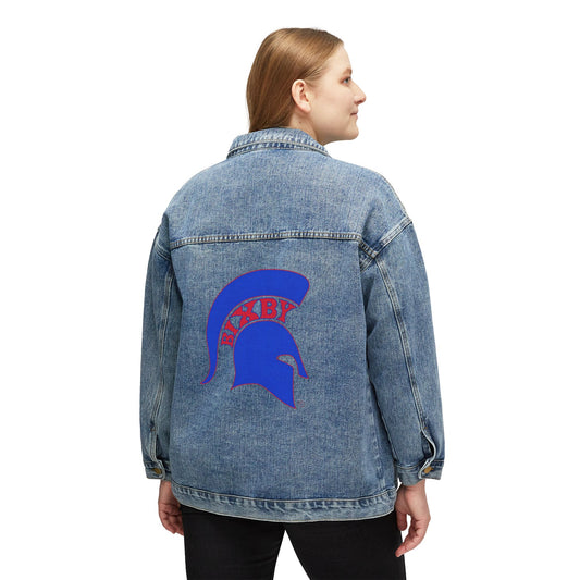 Women's Denim Jacket Spartan Blue Logo