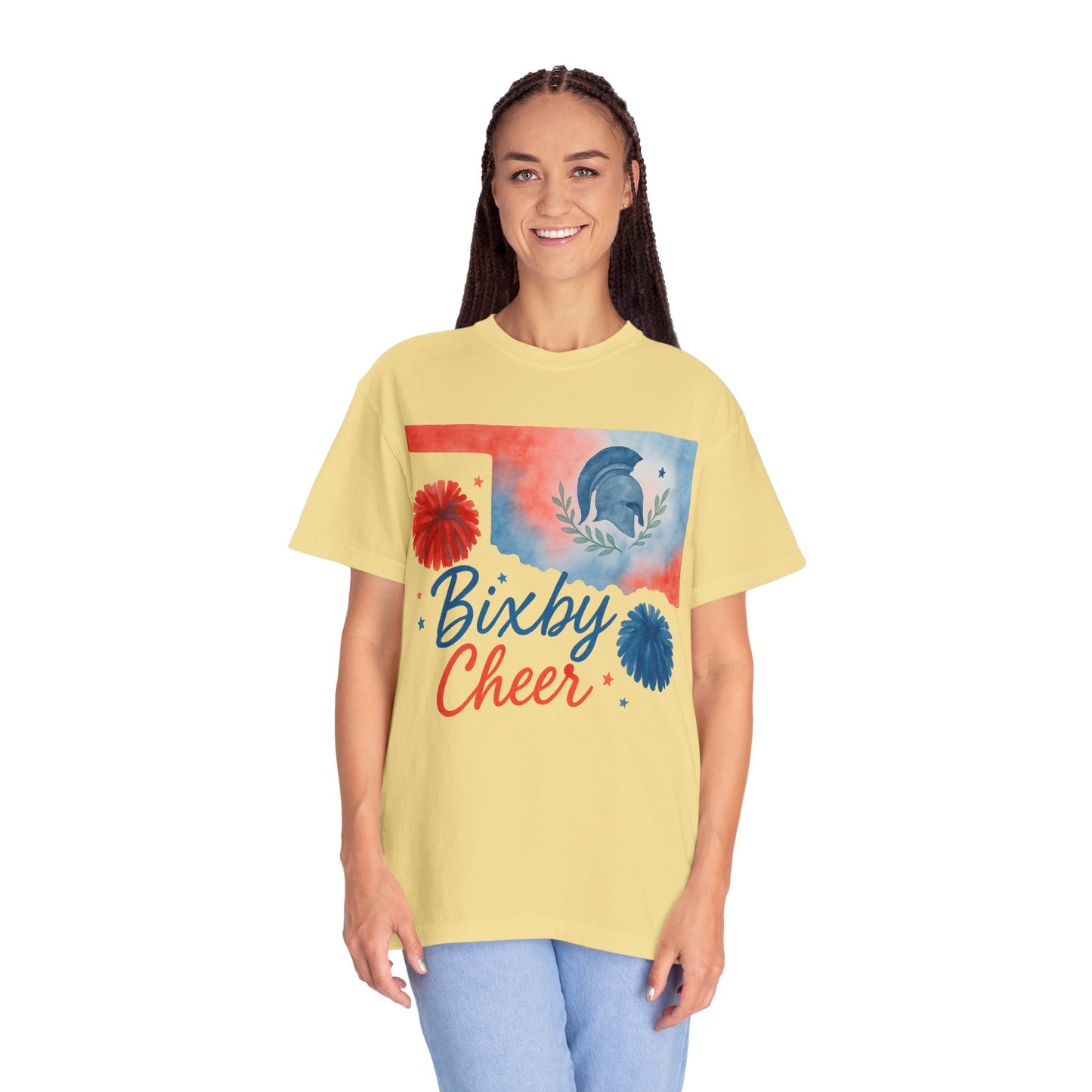 Cheer Bixby OK Watercolor Comfort Colors Tee