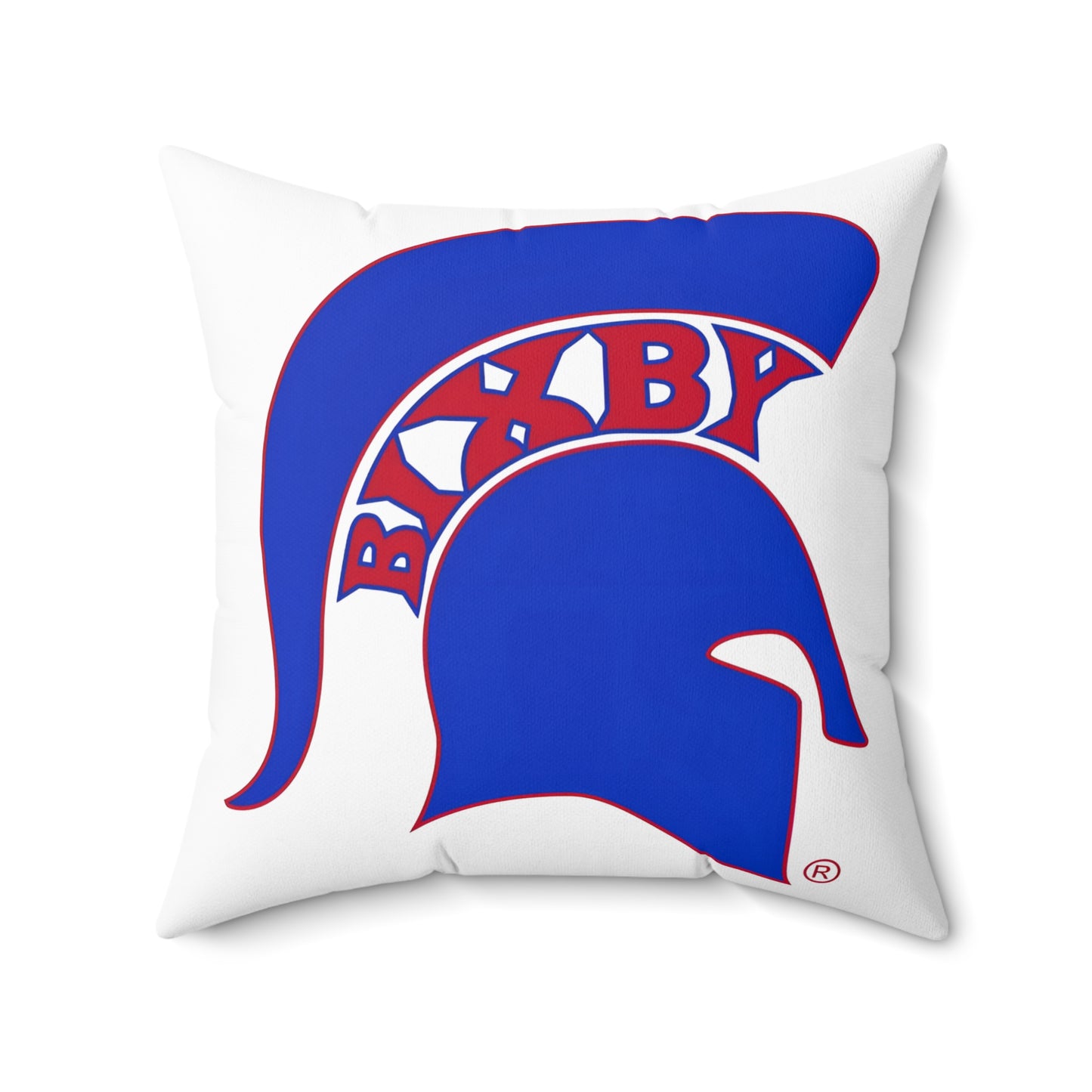 Bixby Spartans Blue Logo Decorative Pillow