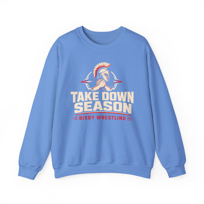 Bixby Spartans Take Down Season Wrestling - Bixby Wrestling Team Sweatshirt