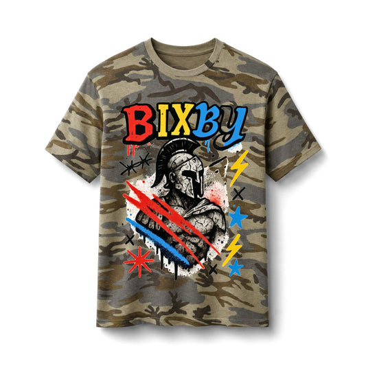 Bixby Spartans Core Chaos Graffiti Cotton Camo Tee