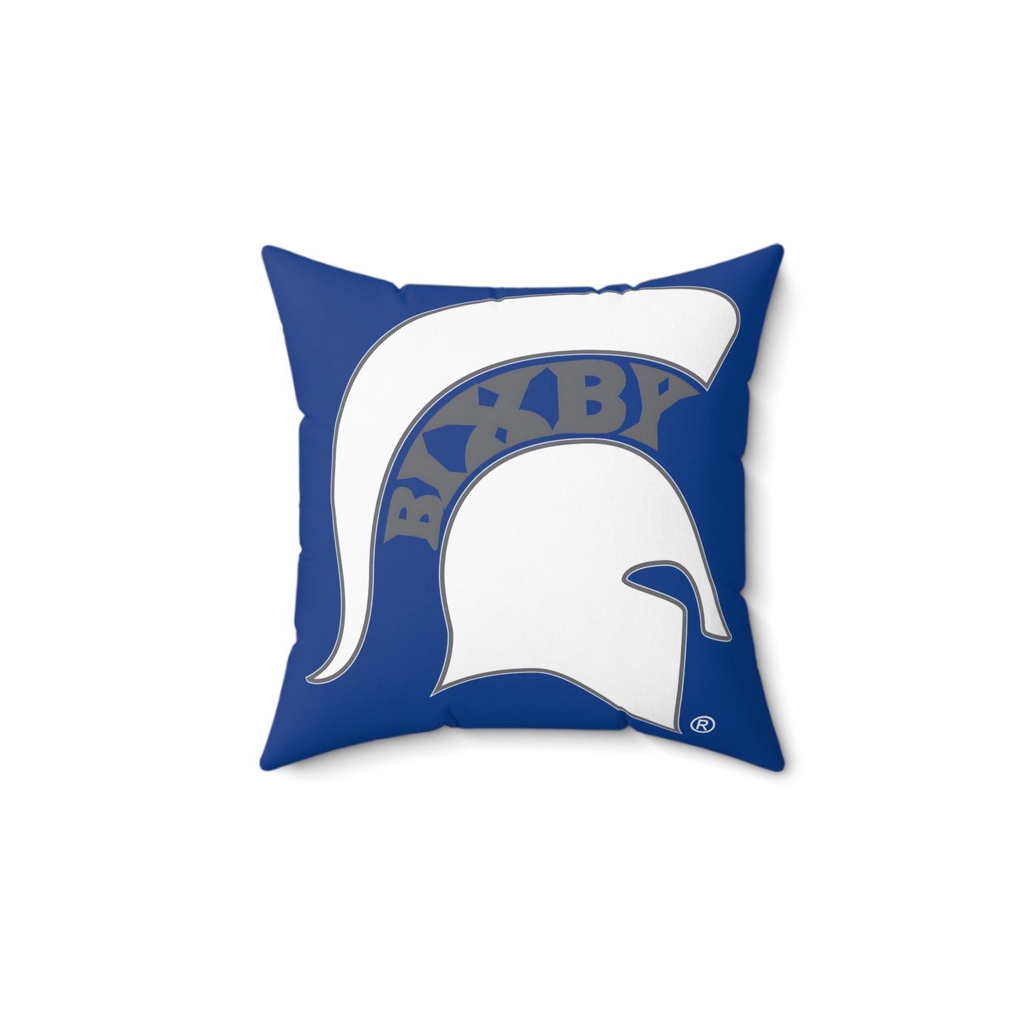 Bixby Spartans White Logo Decorative Pillow
