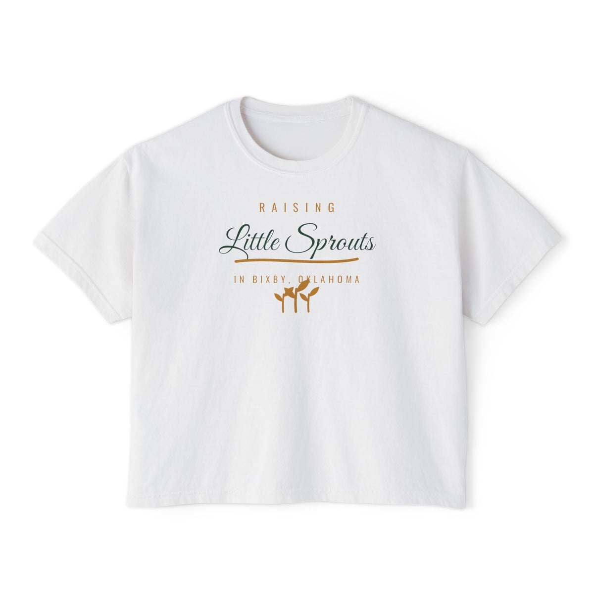 Raising Little Sprouts in Bixby Boxy Comfort Colors Tee