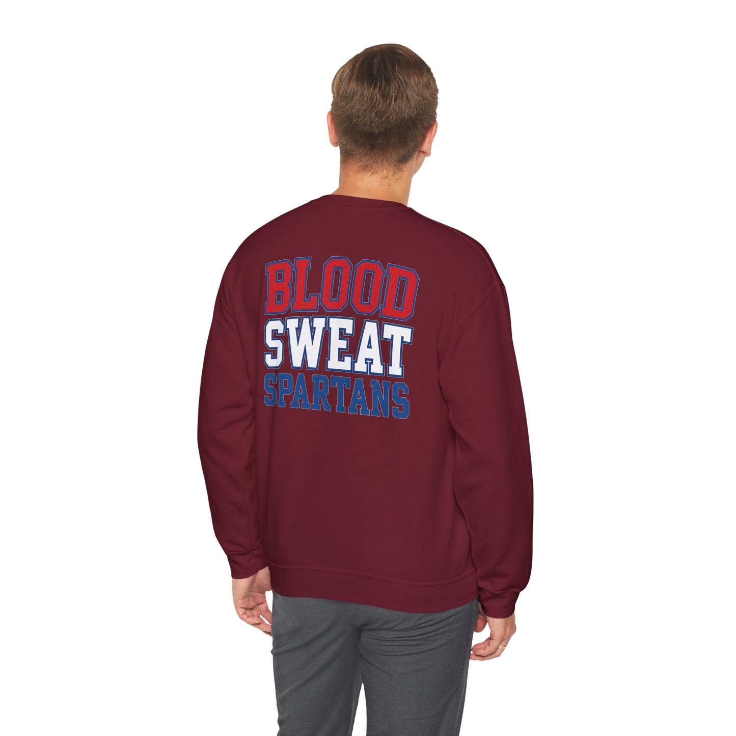 Blood Sweat Spartan Wrestling Gildan Sweatshirt