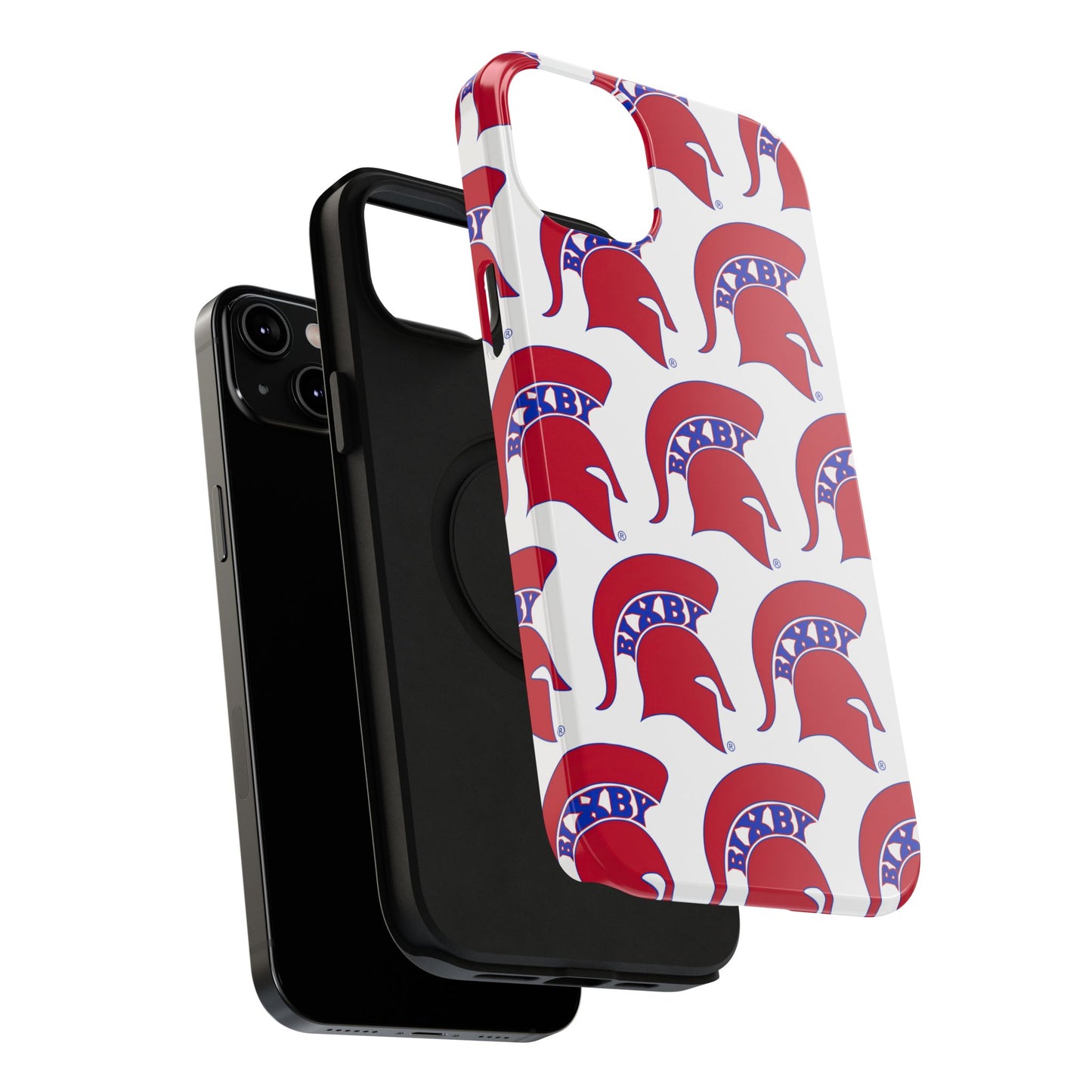 Bixby Spartan Red Logo Impact Resistant iPhone Case