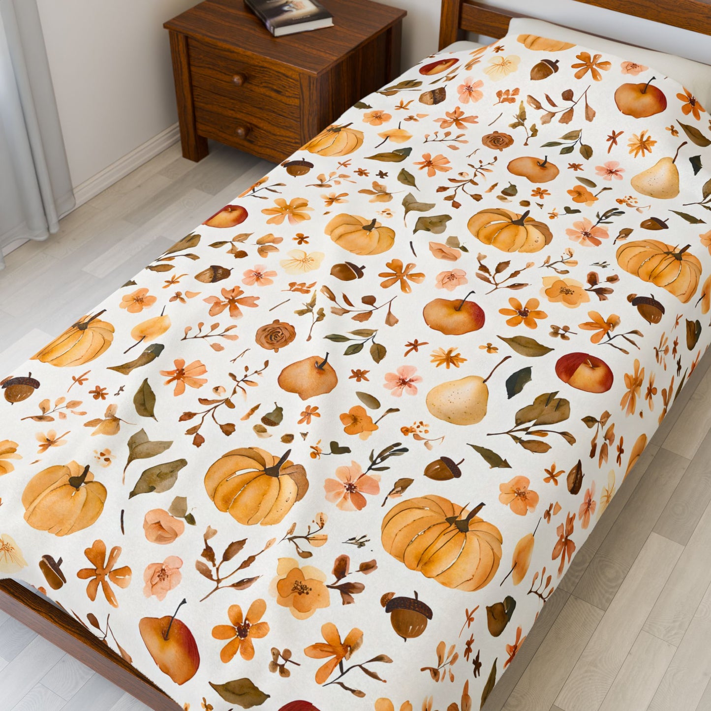 Autumn Vibes Velveteen Plush Blanket