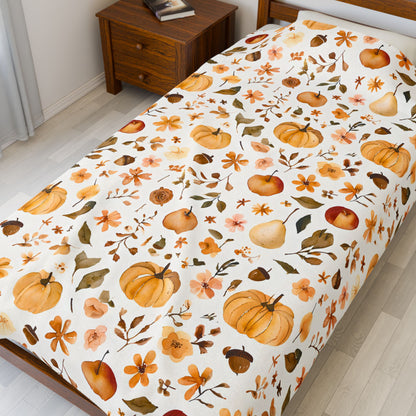Autumn Vibes Velveteen Plush Blanket