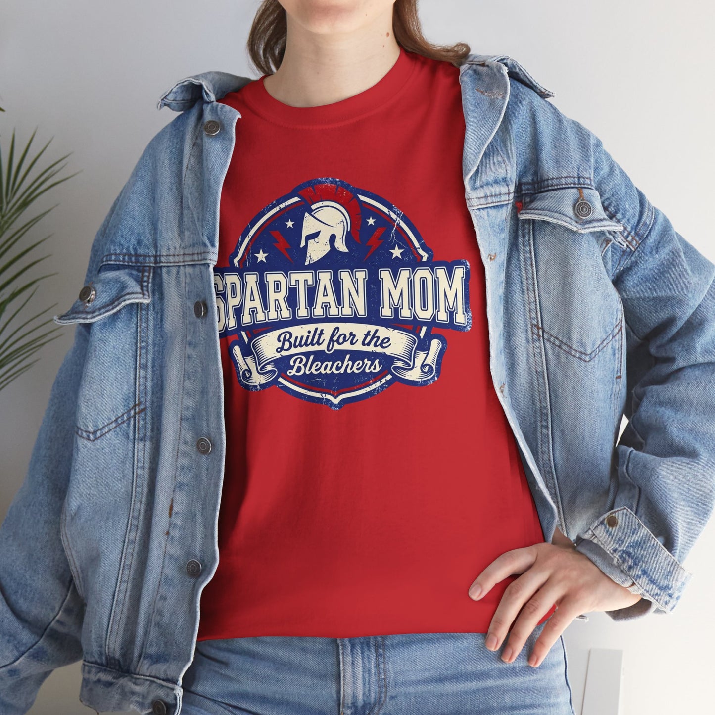 Spartan Mom T-Shirt - Built for the Bleacher, School Spirit Mom Tee