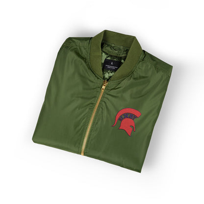 Bixby Red Logo Embroidered Premium Bomber Jacket