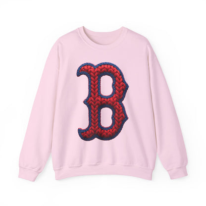 Spartan B Crewneck Knit-Print Gildan Sweatshirt