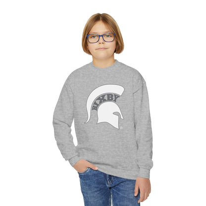 Spartan White Logo Youth Gildan Sweatshirt