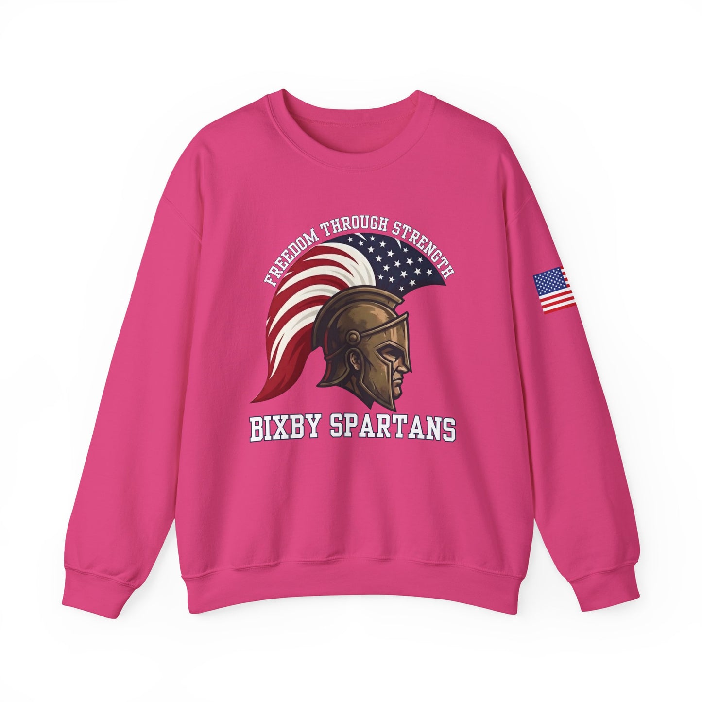 Bixby Spartans Freedom Through Strength Gildan Sweatshirt