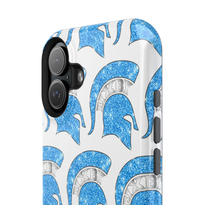 Bixby Spartan Blue Bling Logo Impact Resistant iPhone Case