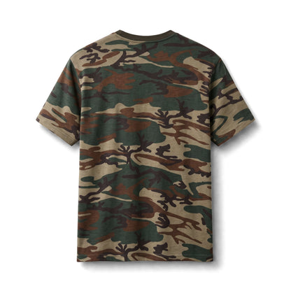 Bixby Spartans Camo Spartan Helmet - Pink Outline Military Graphic Tee
