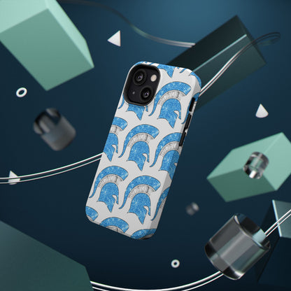 Bixby Spartan Blue Bling Logo Impact Resistant iPhone Case