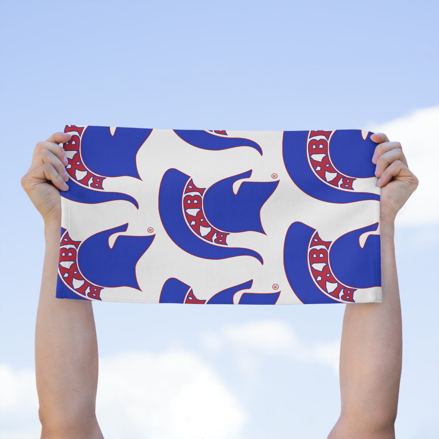 Blue Spartan Logo Rally Towel