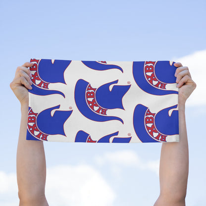 Blue Spartan Logo Rally Towel