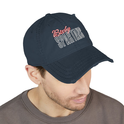Bixby Spartan Cursive Embroidered Distressed Classic Ballcap