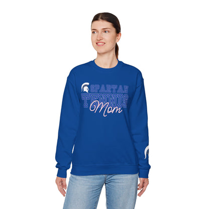 Spartan Tennis Mom Gildan Sweatshirt with Sleeve Print