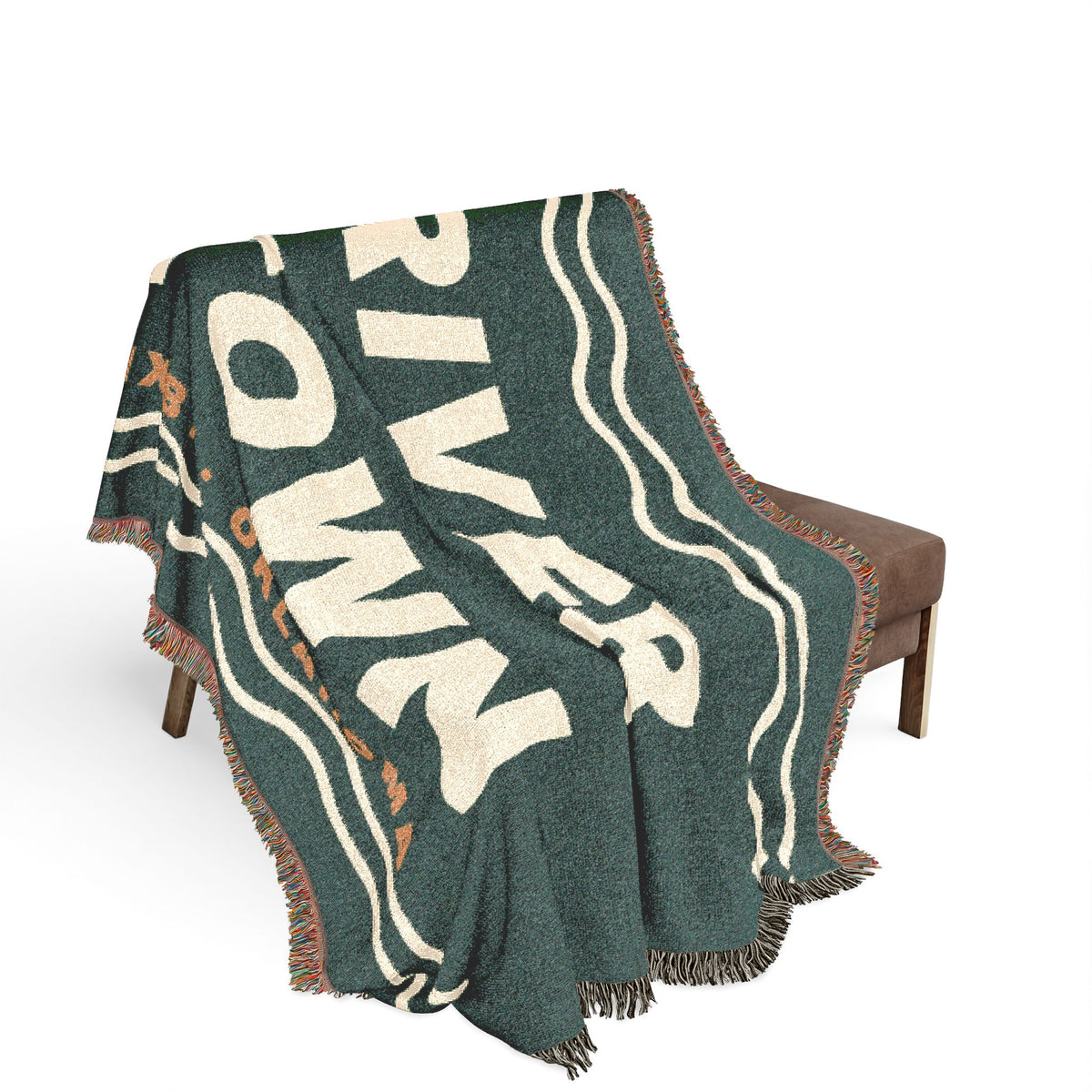 River Town Wave Woven Throw Blanket